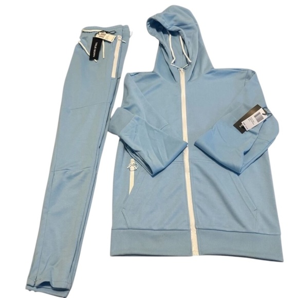 TRUE BORN TRACK JACKET & PANTS SET SKY BLUE - TF501-TH504 SMALL - Picture 1 of 2